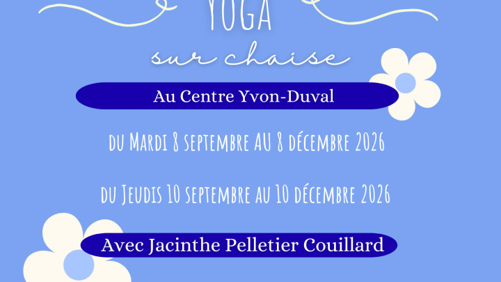 Mardi -Yoga sur chaise