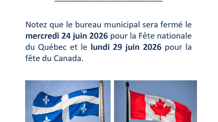 Bureau municipal fermé