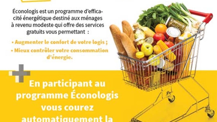 1 000 $ d'épicerie avec Éconologis!