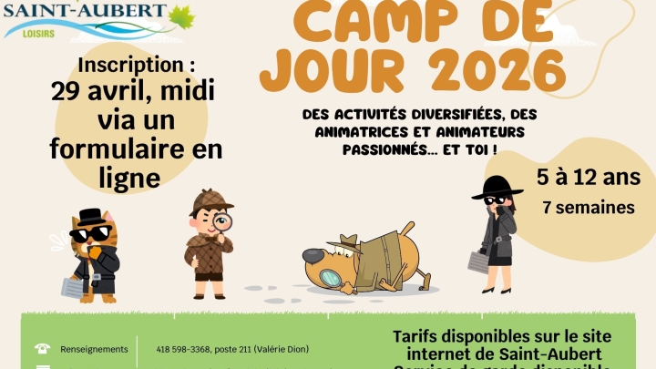 Inscription camp de jour 2026