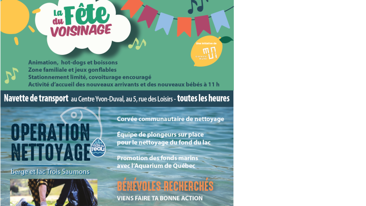 Fête du Voisinage et Nettoyage du lac et des berges