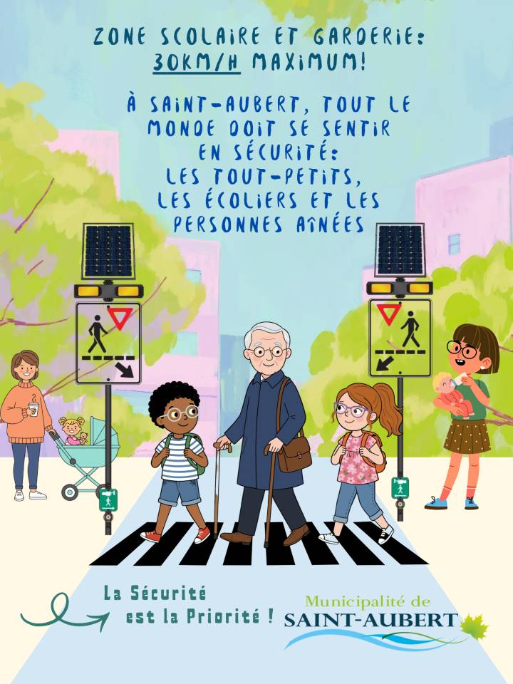 Sécurité au passage piétonnier en zone scolaire