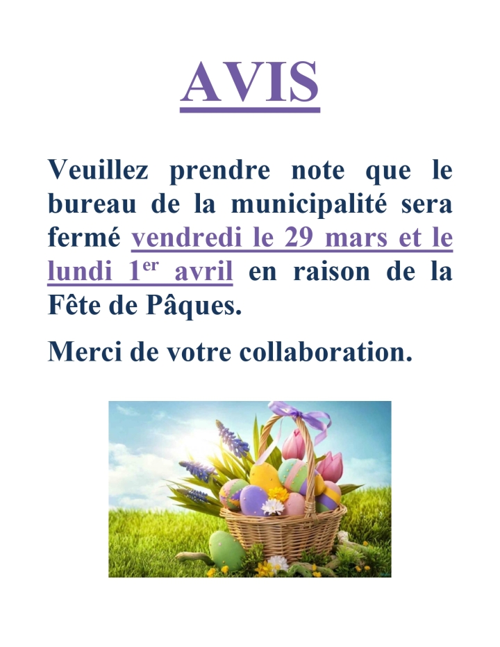 Bureaux fermés