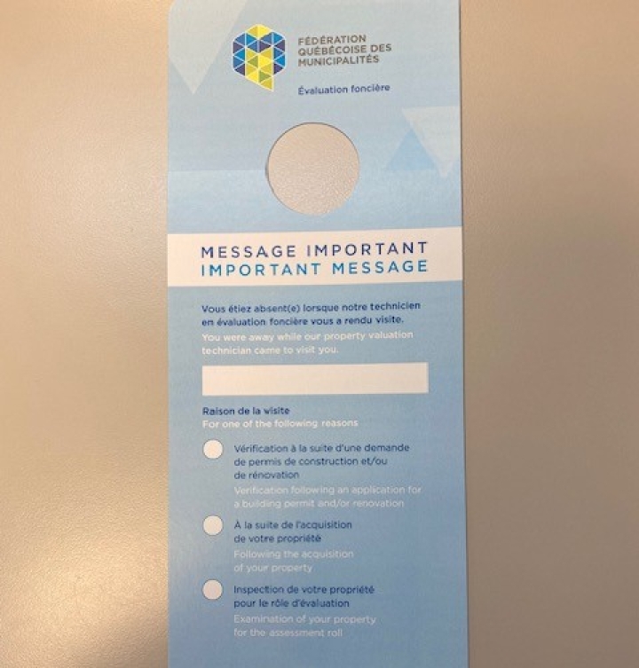 Inspections pour l'évaluation foncière