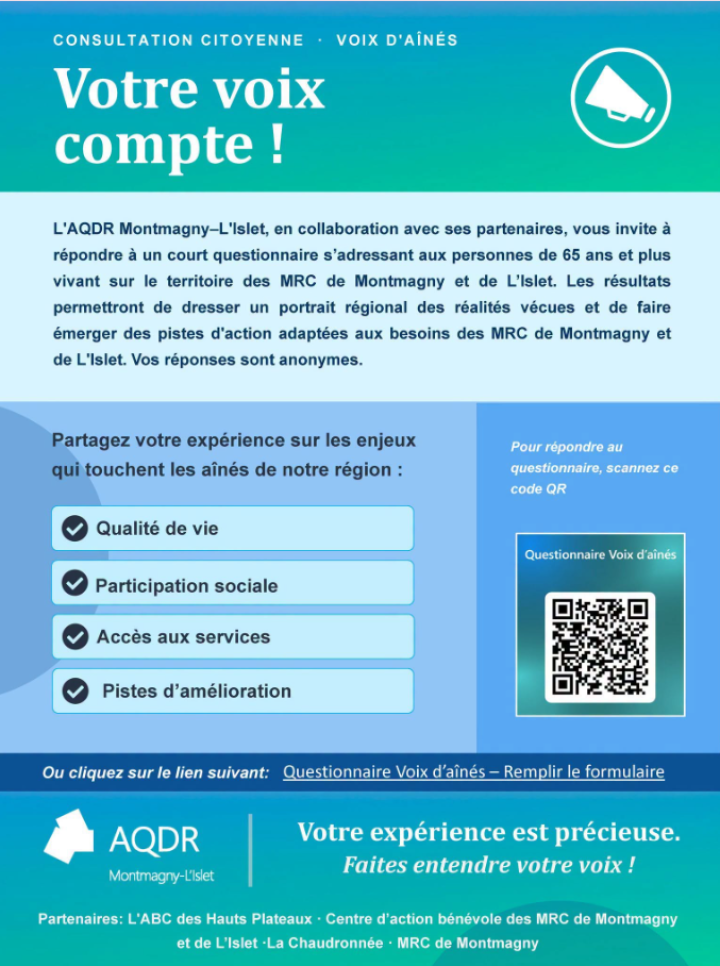 Sondage AQDR - aîné.es