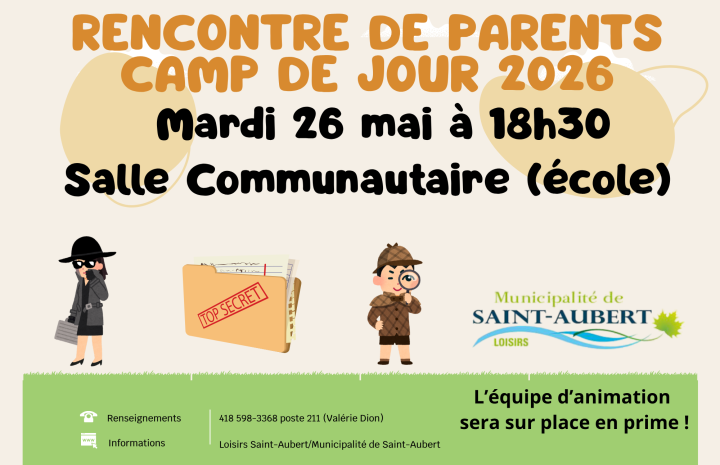 Rencontre de parents - camp de jour