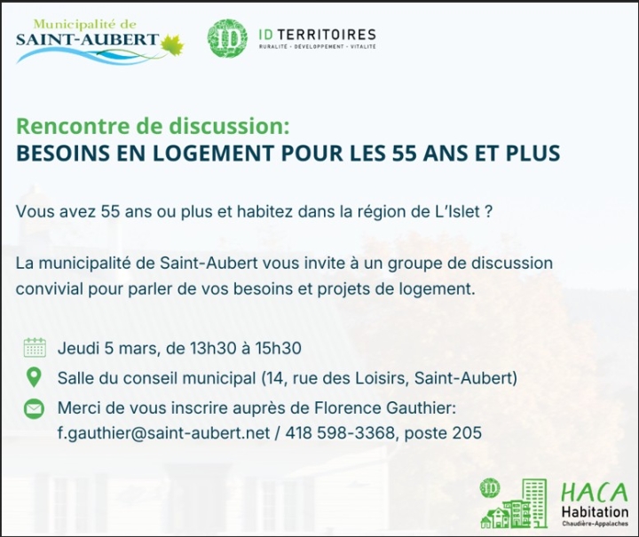 Consultation - besoins en logement des personnes aînées