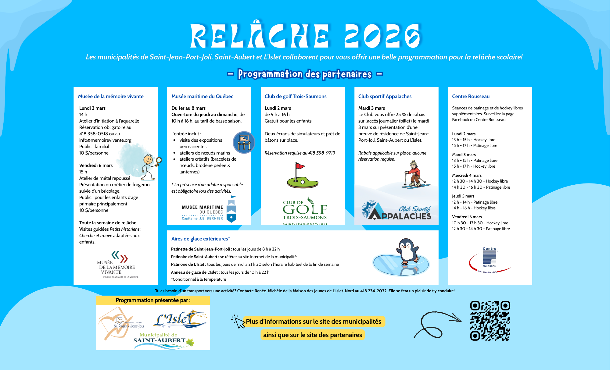 Programmation relâche scolaire
